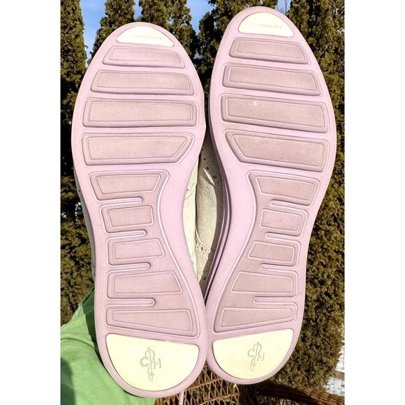 Cole Haan Alisa Wingtip Oxford Shoe Womens 9.5 Gray Suede Purple Academia Preppy - Picture 7 of 10